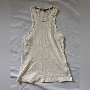 Pilcro Off White Racerback Tank Size M
